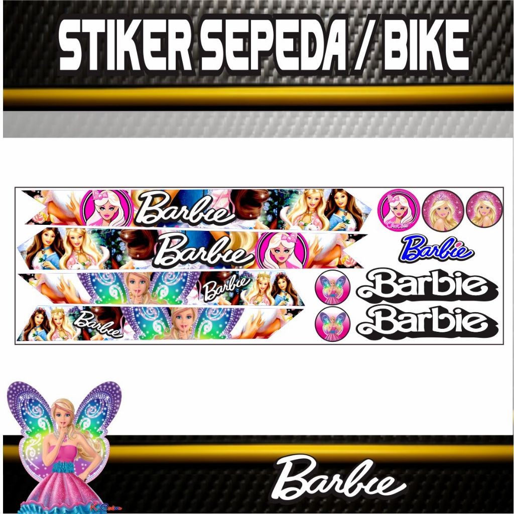 STIKER VARIASI SEPEDAH UNIVERSAL / STIKER SEPEDAH ANAK MOTIF NEW KARTUN STIKER SEPEDAH