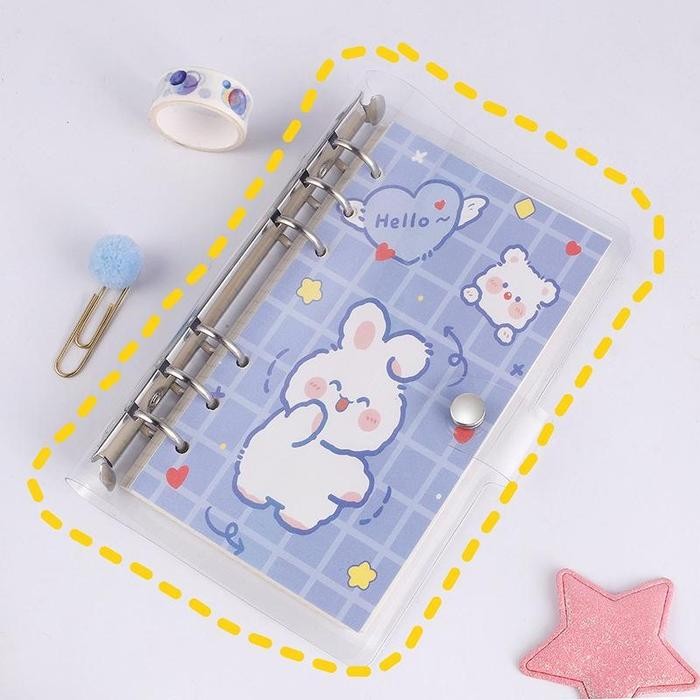 

Binder note A6 cute peach / Buku catatan 100 lembar/ Notebook journal lucu daily planner-Rabbit Stationery - D
