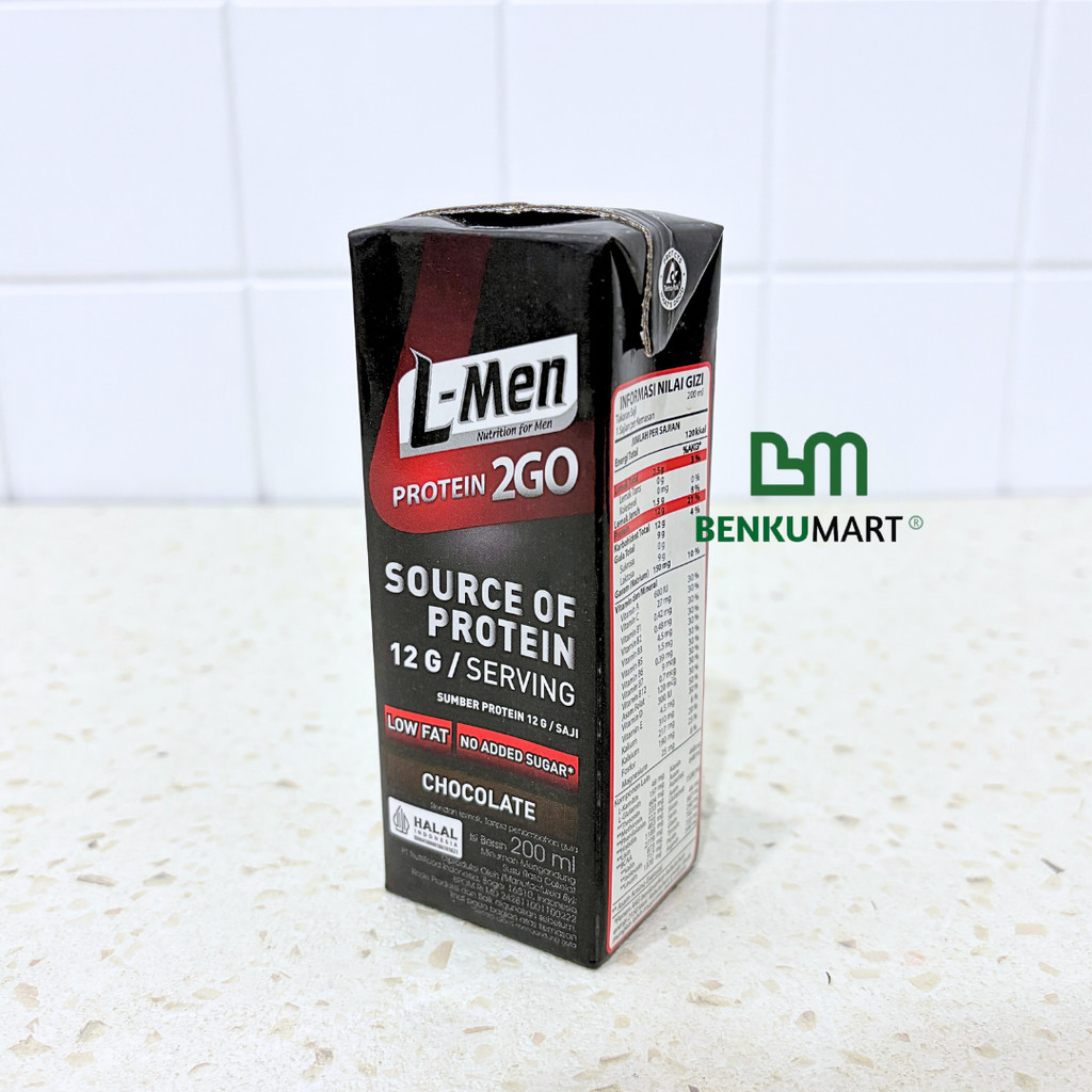 

L-Men Hi Protein 2 Go Chocolate (200 ml) RTD Ready to Drink - Suplemen Tinggi Protein Siap Minum