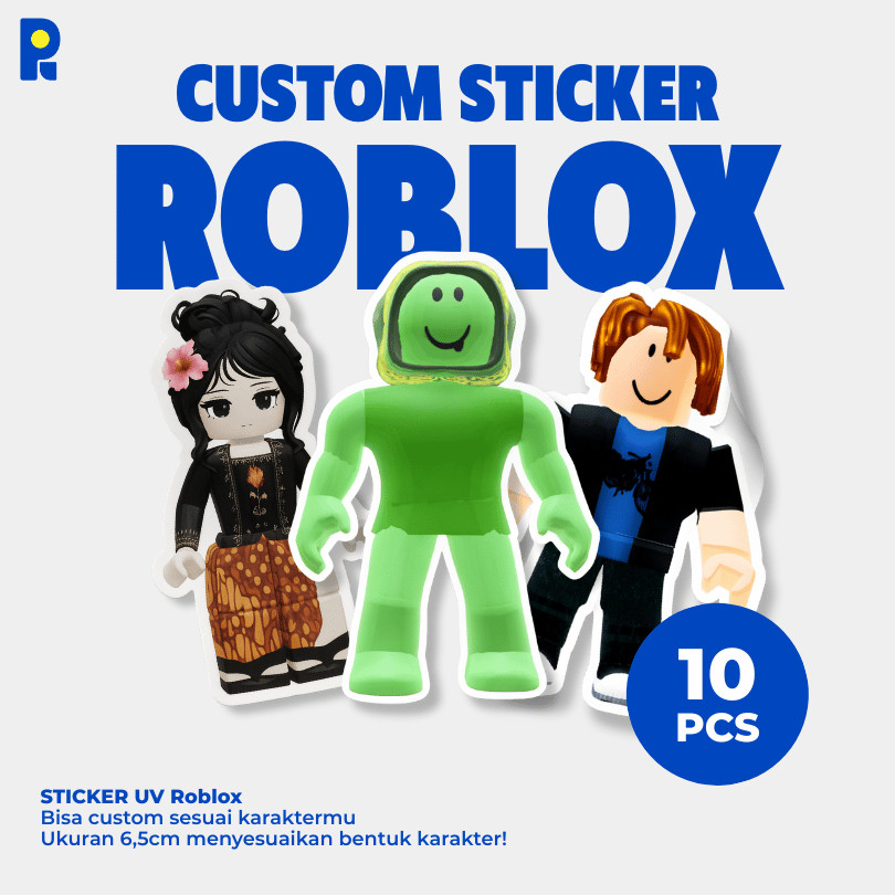 

PIKAPIK Sticker Label Free Custom Karakter Roblox UV DTF High Quality Tahan Air