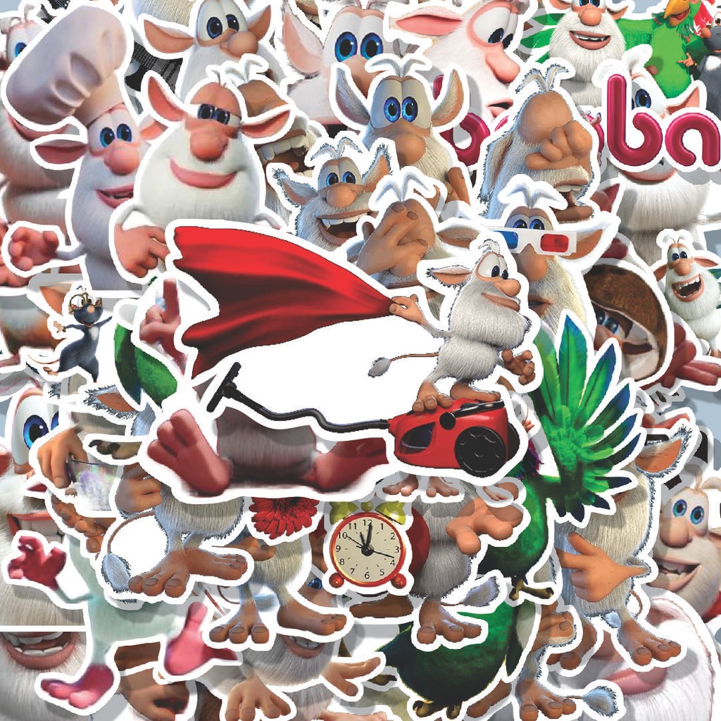 100PCS Lucu Stiker Kartun Booba Stiker Aesthetic Stiker Anti Air Stikers Berperekat Waterproof stick