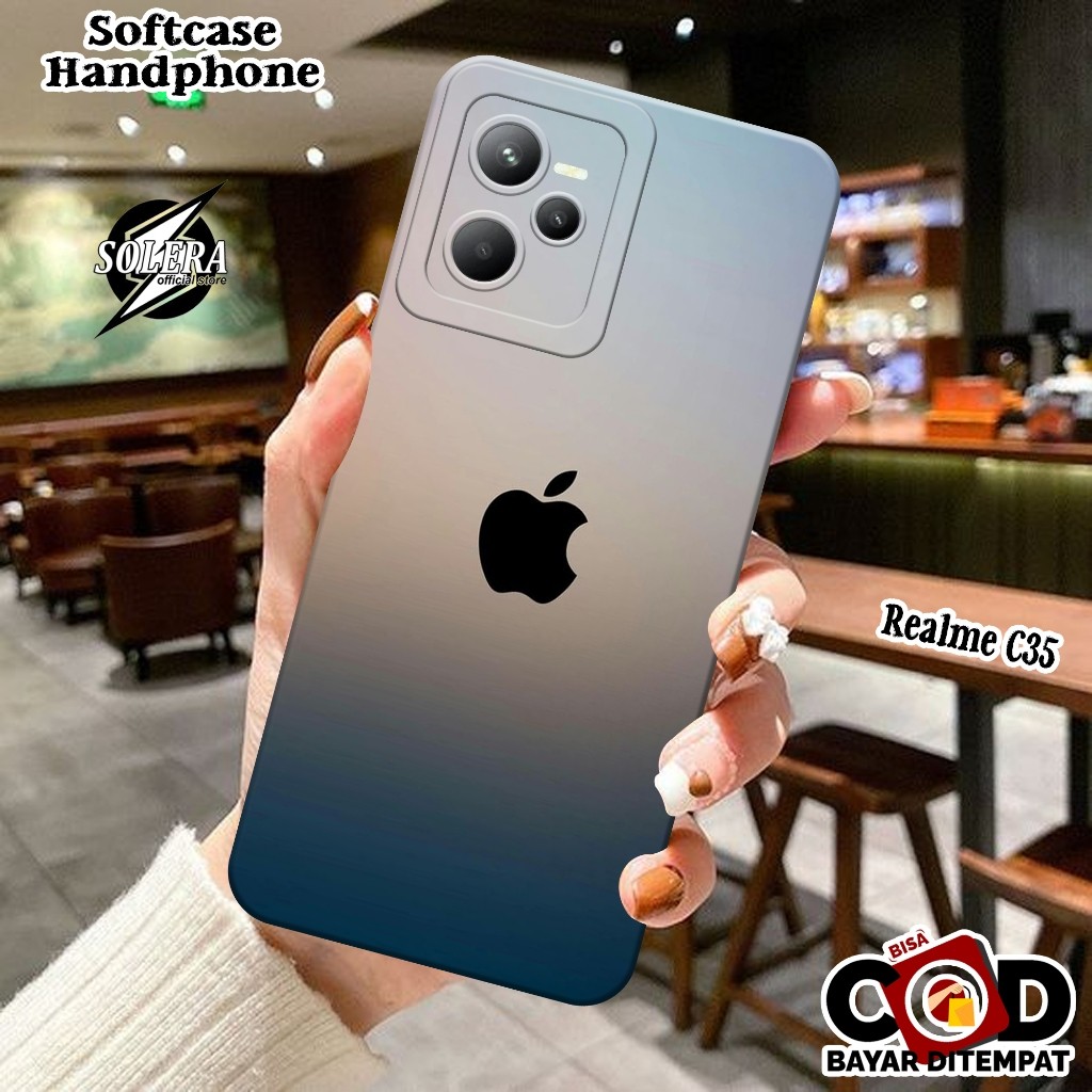 Case Realme C35 Softcase Realme C35 Terbaru Silikon Pro Camera Fashion Case Logo IP Cover Hp Kesing 