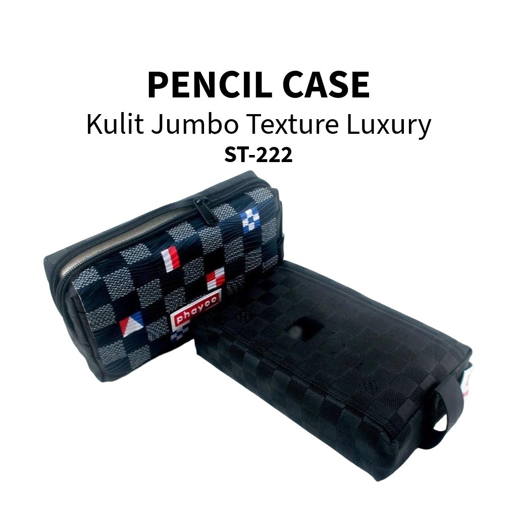 

♚Kotak Pensil Kulit Jumbo ST-222 / Tempat Pensil Kulit Jumbo♚