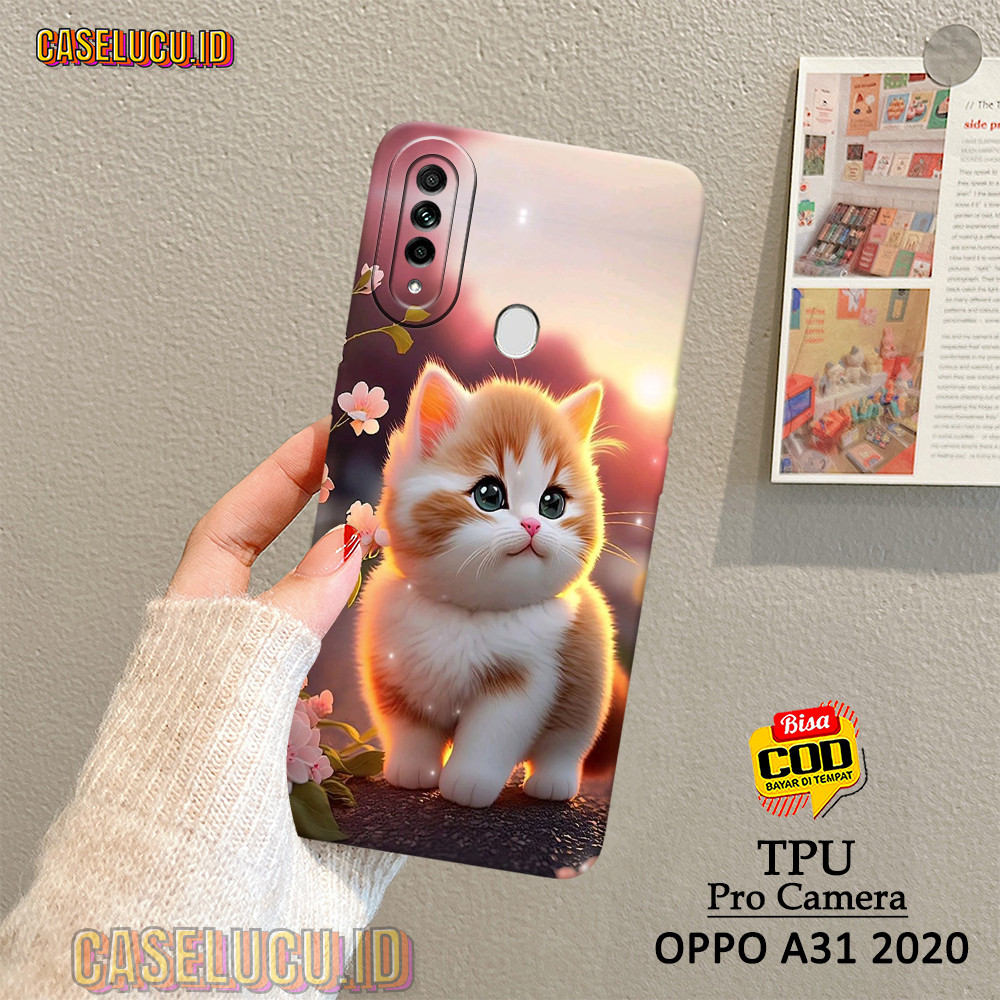 Casing Hp Oppo A31 2020 Terbaru - Fashion Case Kucing - Case Oppo A31 2020 - Soft Case Hp Oppo A31 2