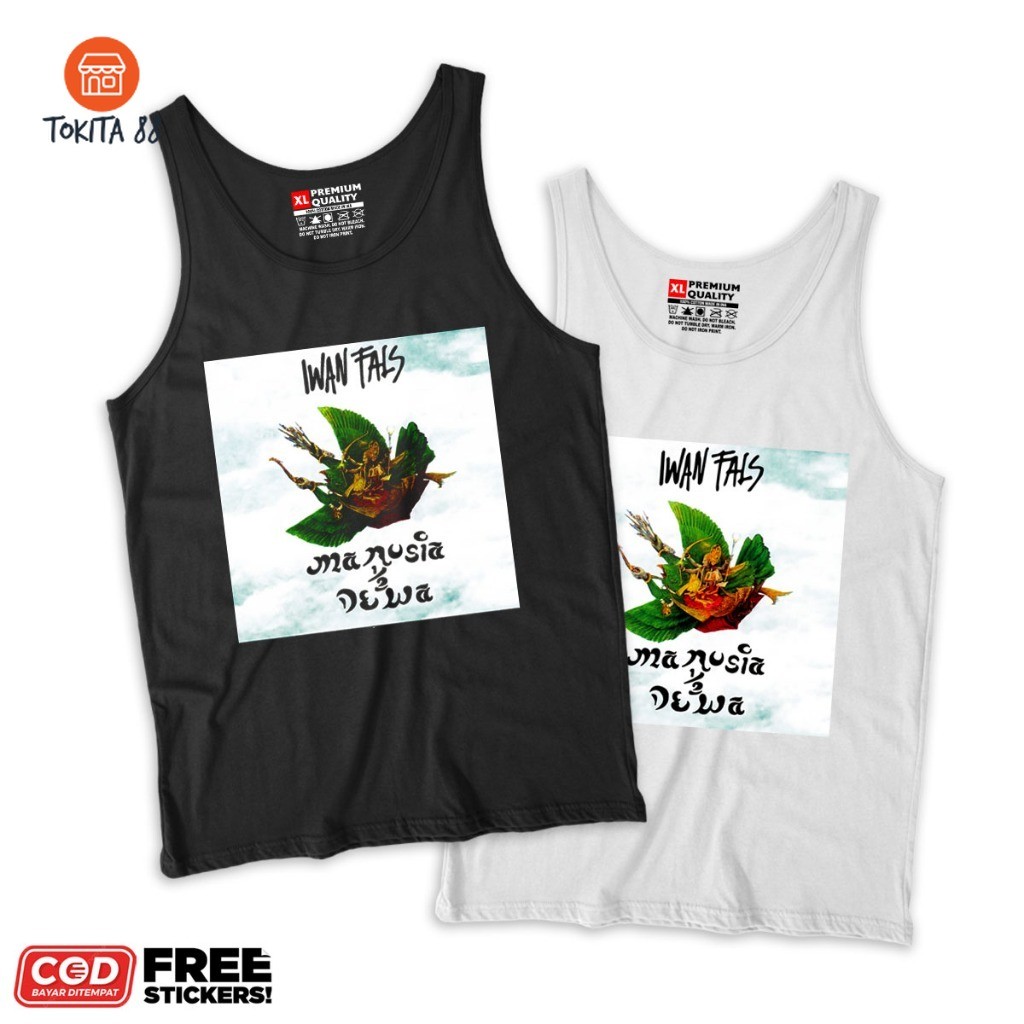 Lekbong Pria Iwan fals Manusia Setengah Dewa bahan Katun Combad 24s Tebal - Kaos lekbong Iwan fals -