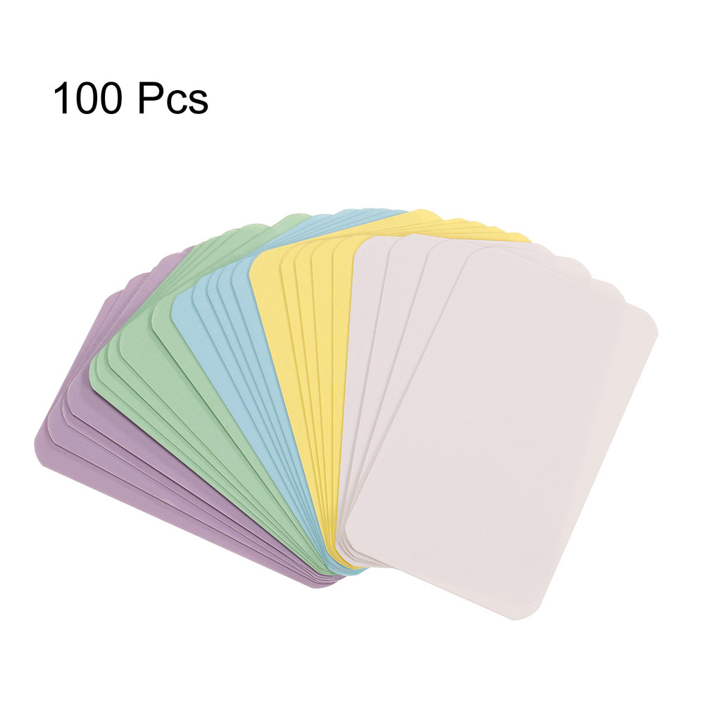 

100Pcs 90x54x0.3mm Kraft Paper Card Blank Business Card Message Note Thank You Card Writing Card Label Bookmark Learning Card