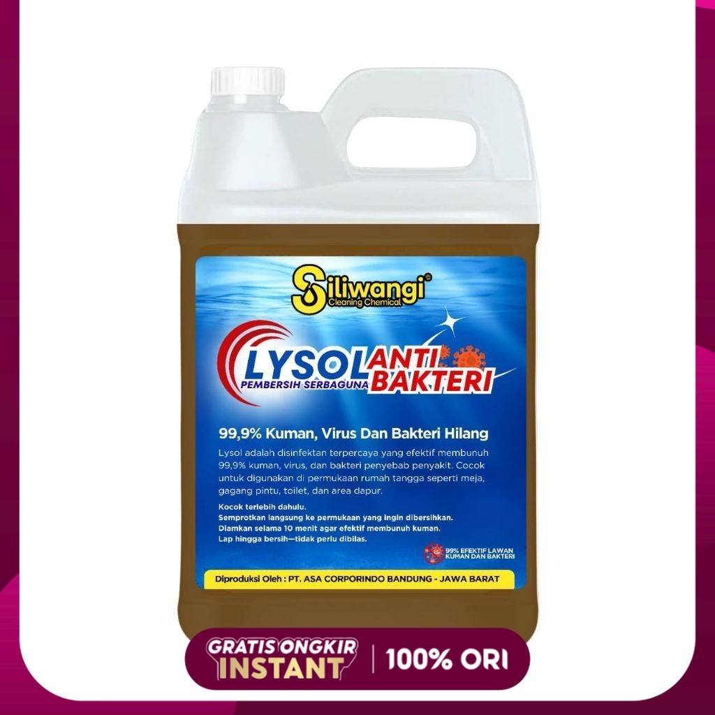 Siliwangi Lysol Anti Bakteri Pembersih Lantai - Aroma Khas Rumah Sakit untuk Lantai yang Steril