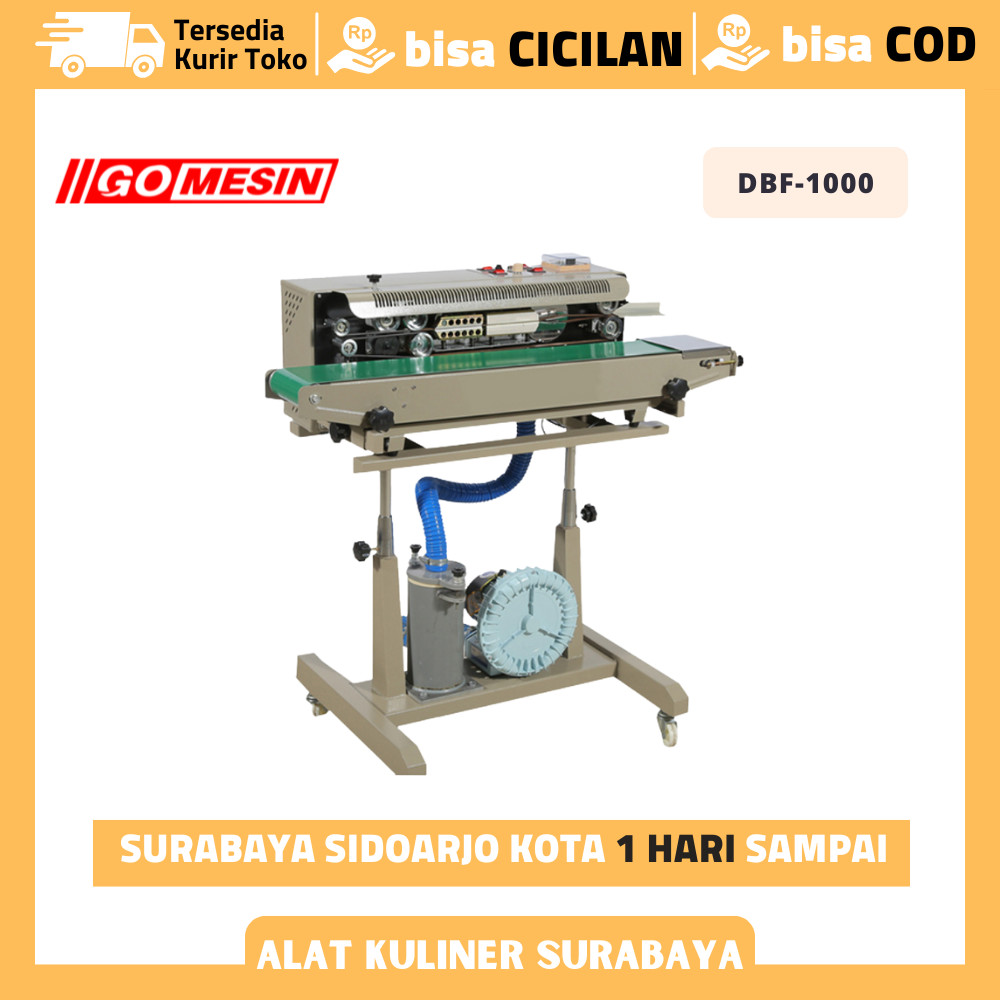 GOMESIN DBF 1000G DBF-1000G MESIN SEGEL PLASTIK KEMASAN ISI ANGIN