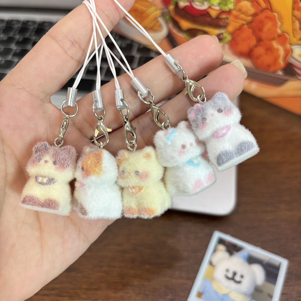 [HARU] Furry Kitty Series Phone Strap Accessories HP Gantungan Decor HP