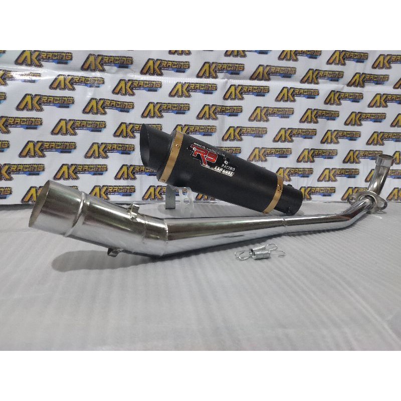 KNALPOT RACING R9 PRO HITAM KNALPOT NGEBASS KNALPOT SUPRA VEGA GRAND JUPITER
