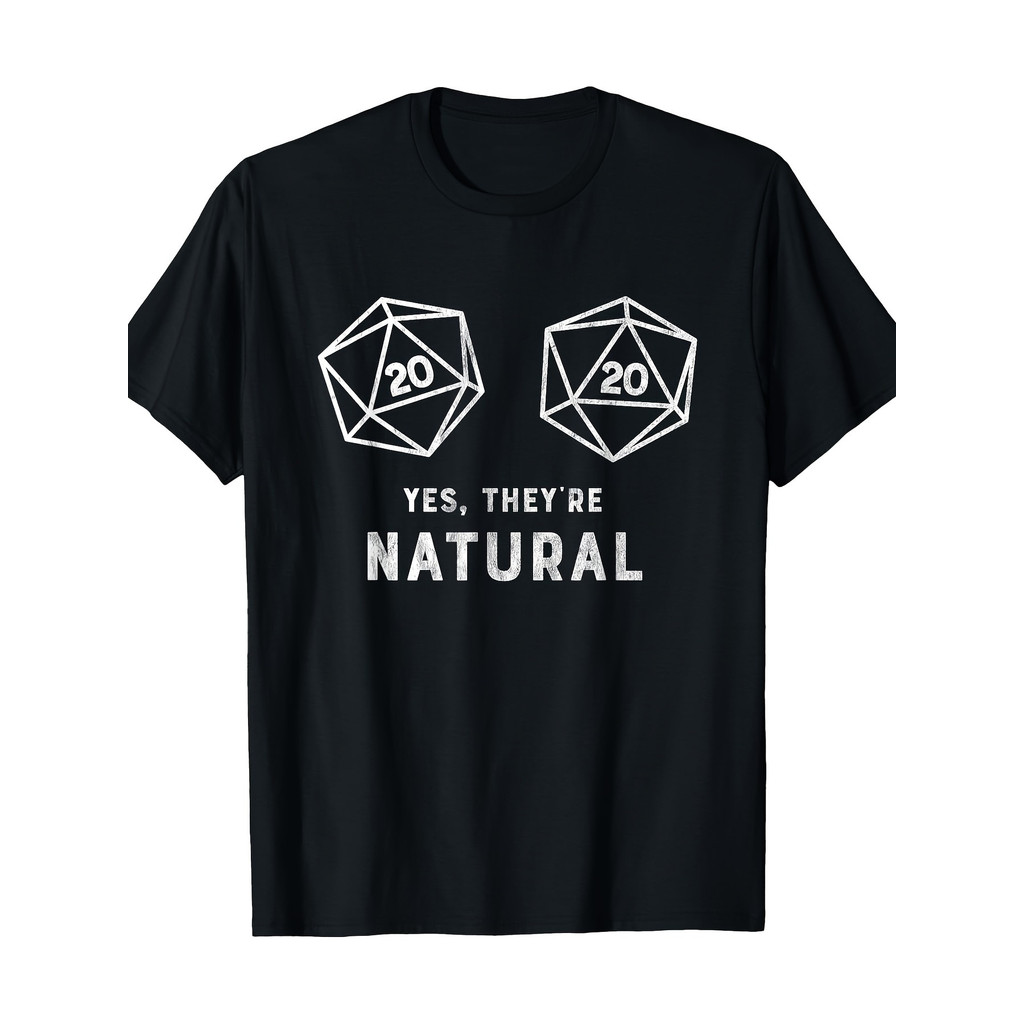 Kaos Pria Wanita RPG Gamer Lucu Dadu 20 Sisi - 180G, Ukuran S-XXXL