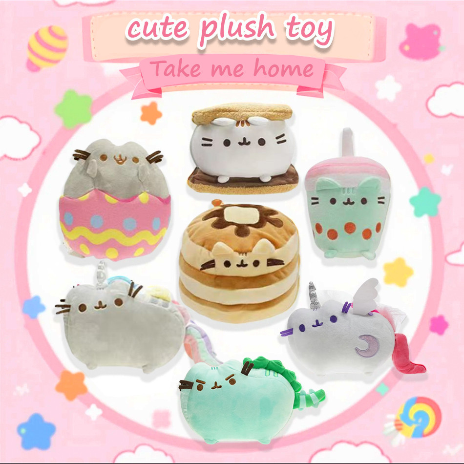 15Cm Anime Pizza Cat Plush Toy Potato Chip Cat Sushi Kawaii Cartoon Angel Cat Ice Cream Fill Animal 
