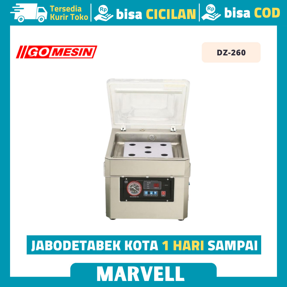 VACUUM SEALER GETRA DZ 260 PD DZ-260/PD DZ-260PD DZ 260PD MESIN VAKUM PLASTIK KEMASAN