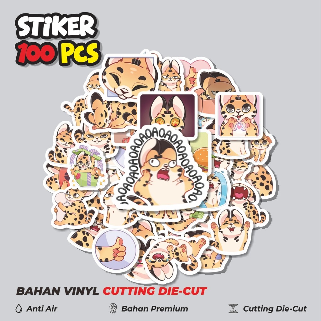

Terbaru! 50 pcs Stiker Funny Character Serfil The Leopard Dekorasi Lucu Kreatif untuk Notebook, Skateboard, HP