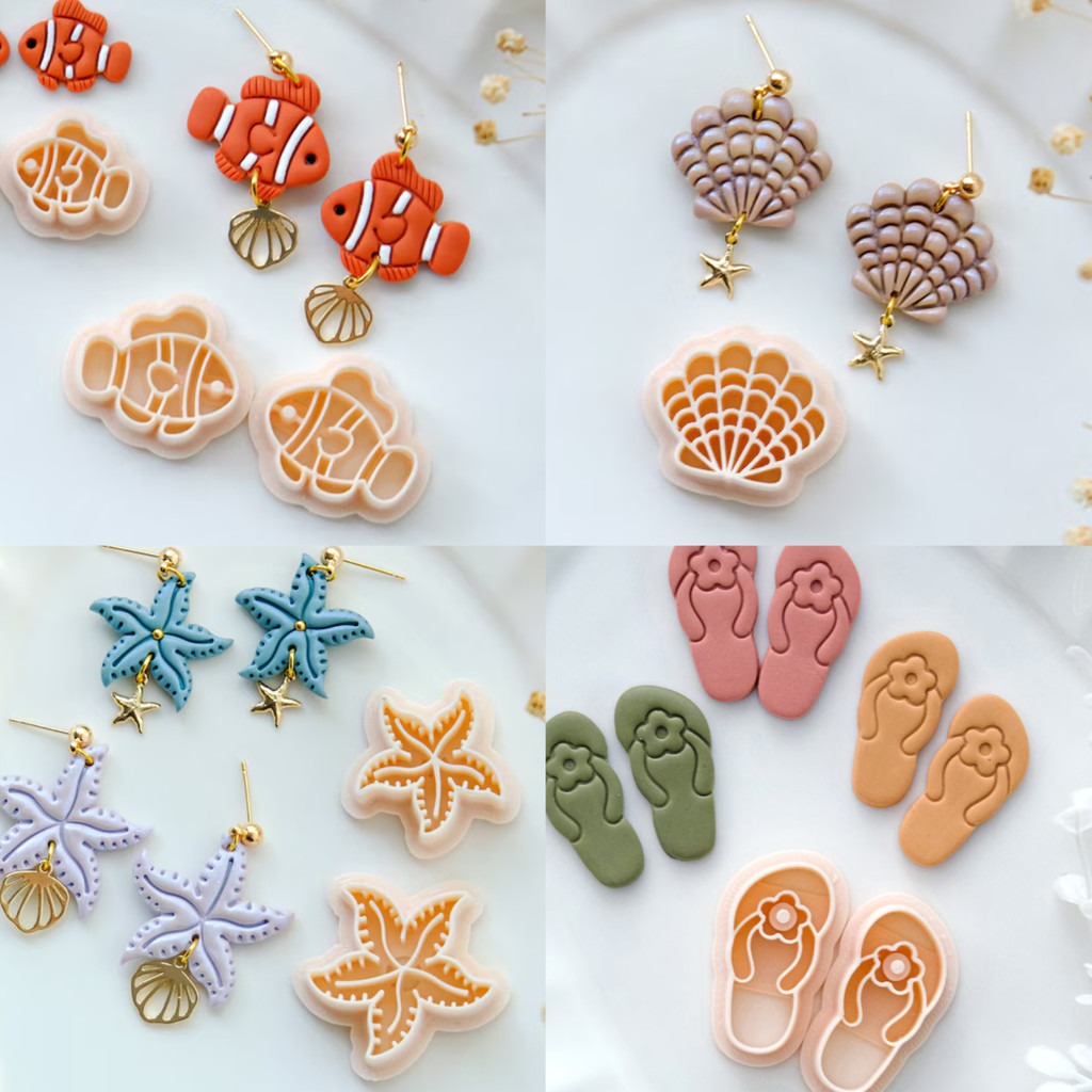 Seashell Polymer Clay Cutter | Summer Clay Cutters | Clay Earring Cutter | Polymer Clay Cutter for J