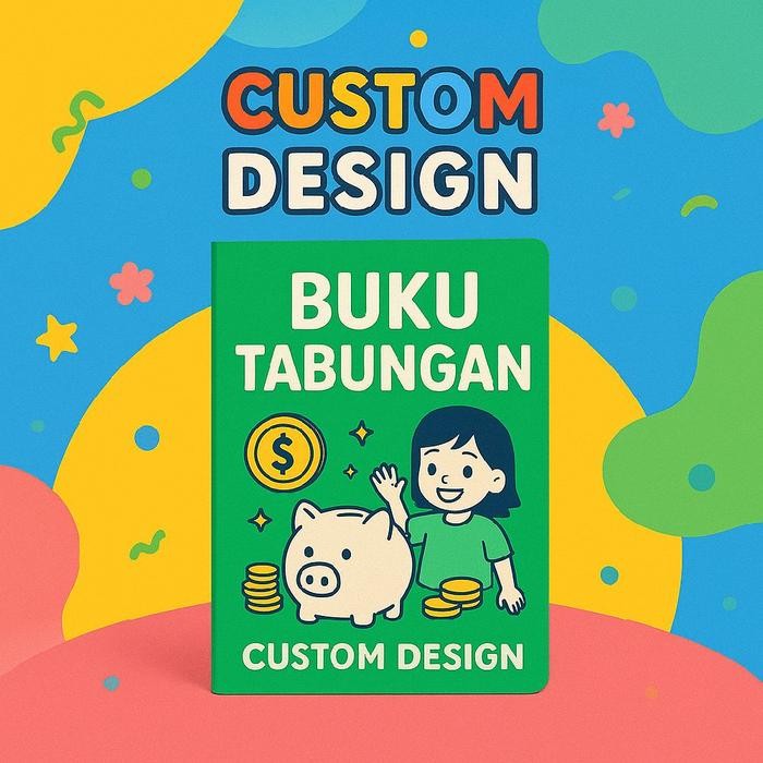 

DpinxAaTivityCustom Design Buku Tabungan Anak TK PAUD Custom Nama & Logo Sekolah Desain Lucu Edukatif Ukuran A6