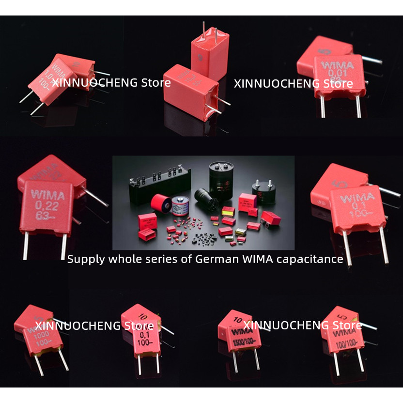 100PCS/Lot WIMA MKS2 100NF/220NF/10NF/22NF/47NF/3N3/1UF 63V 100V foil film capacitor 104/224/103/223