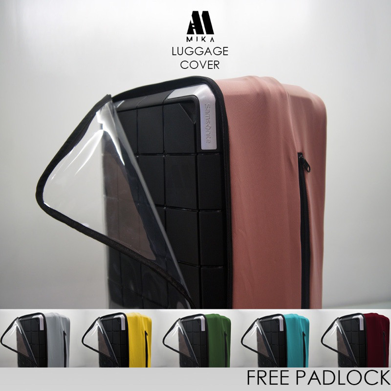MIKA SARUNG PELINDUNG KOPER CUSTOM WARNA WARNI / LUGAGGE COVER PLASTIK MIKA TEBAL / COVER KAIN STRET