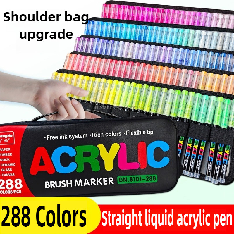 

168-288 Colors Direct Liquid Marker Pen Set,DIY Hand Drawn,Graffiti Paint Art Acrylic Paint Pens School Stationery Art Supplies