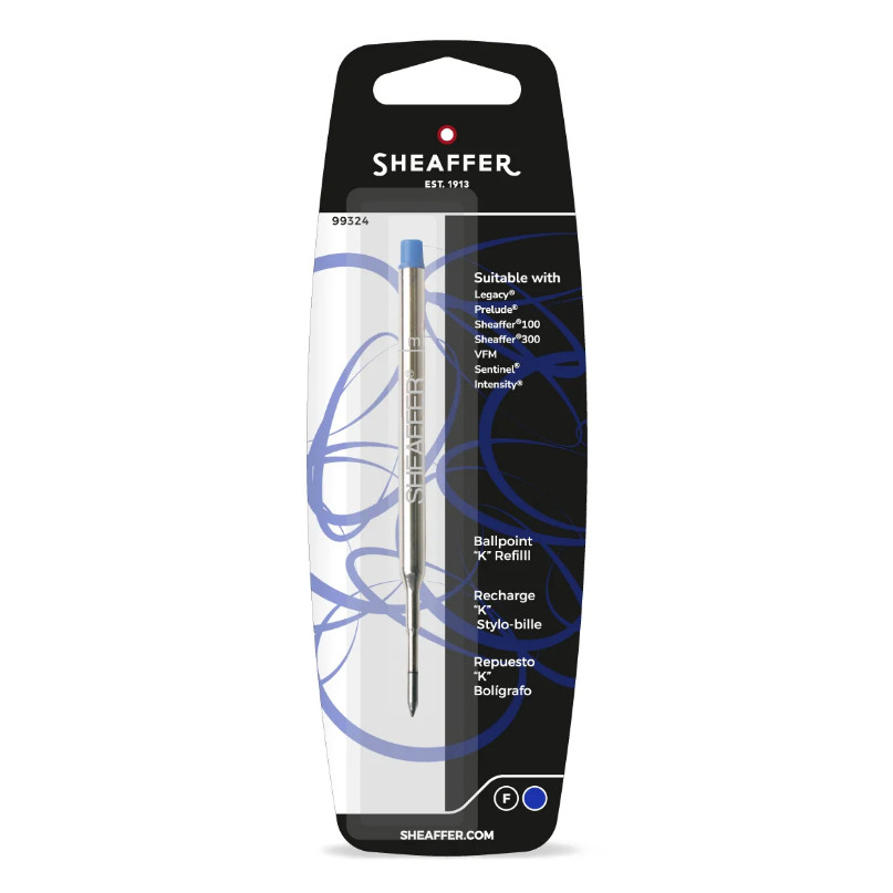 

PROMO!Sheaffer® Ballpoint Refill "K" Style - Blue Fine - Blister CardREADY