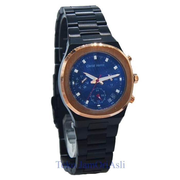 Promo Original Jam Tangan Wanita  CV 10458L-18 BLK Christ Verra 10458L-18 BLK Garansi Resmi 2 Tahun