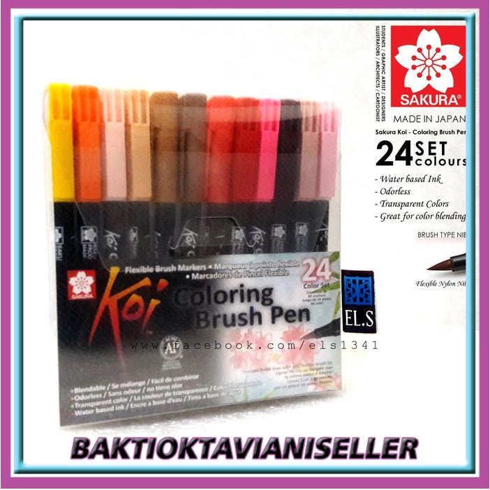 

Sakura Koi Coloring Brush Pen - 24 Color Set