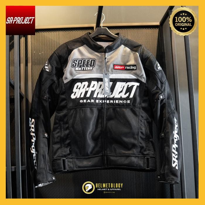 SR Project Ridera Grey Motorsport Jacket Mesh Jaket Motor Original