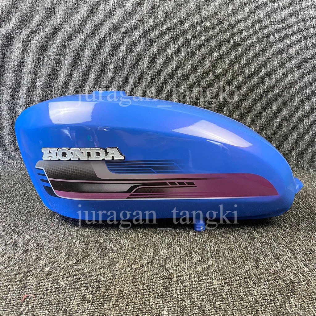 Tangki CB 125 Lembayung 001 Cat Biru Striping Ori Klasik Honda