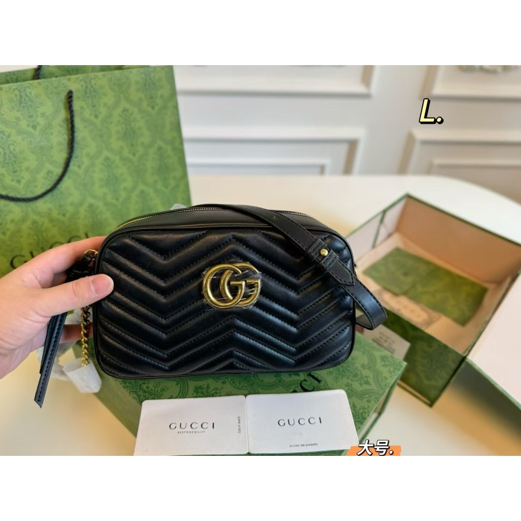 【100% ORI】 G GG Marmont TAS / SHOULDER BAG [Box + dust bag]