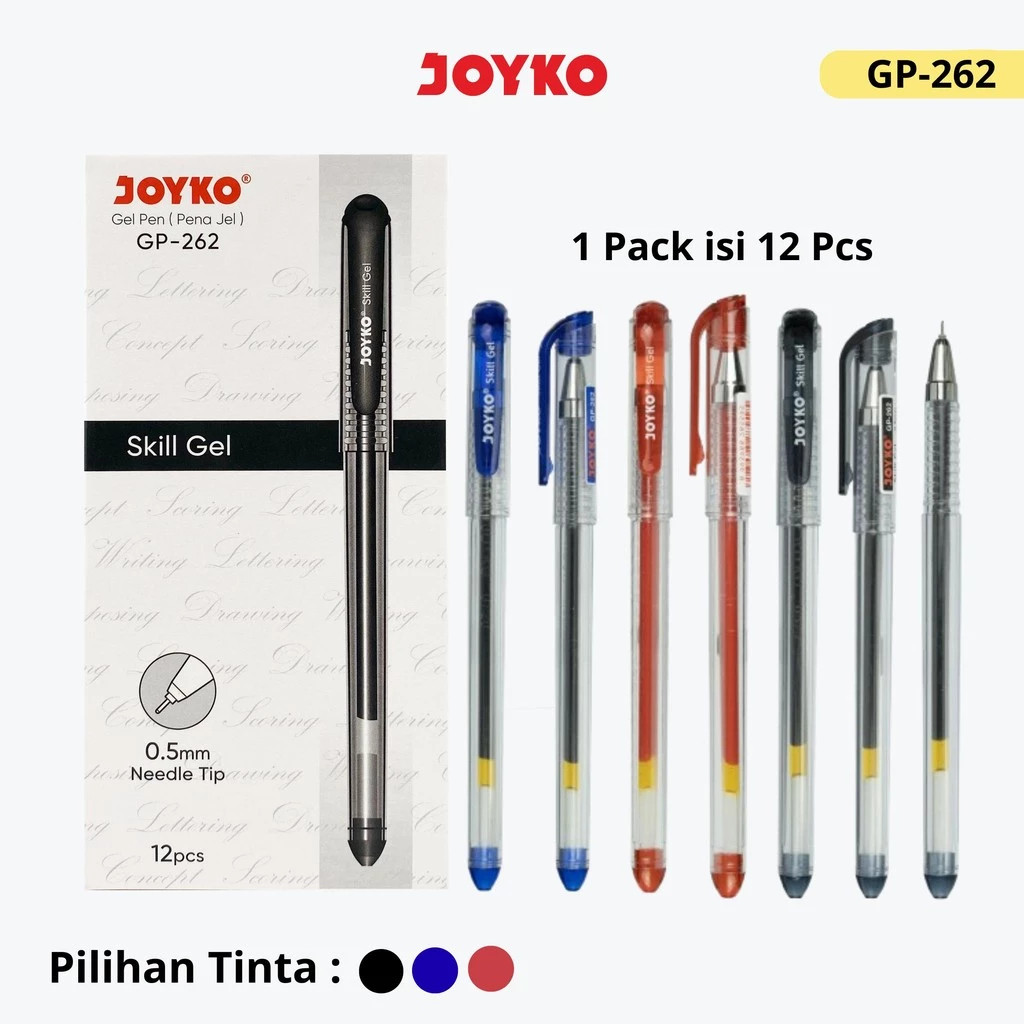 

Pulpen Gel JOYKO 0.5mm GP-262 Skill Gel (12pc)