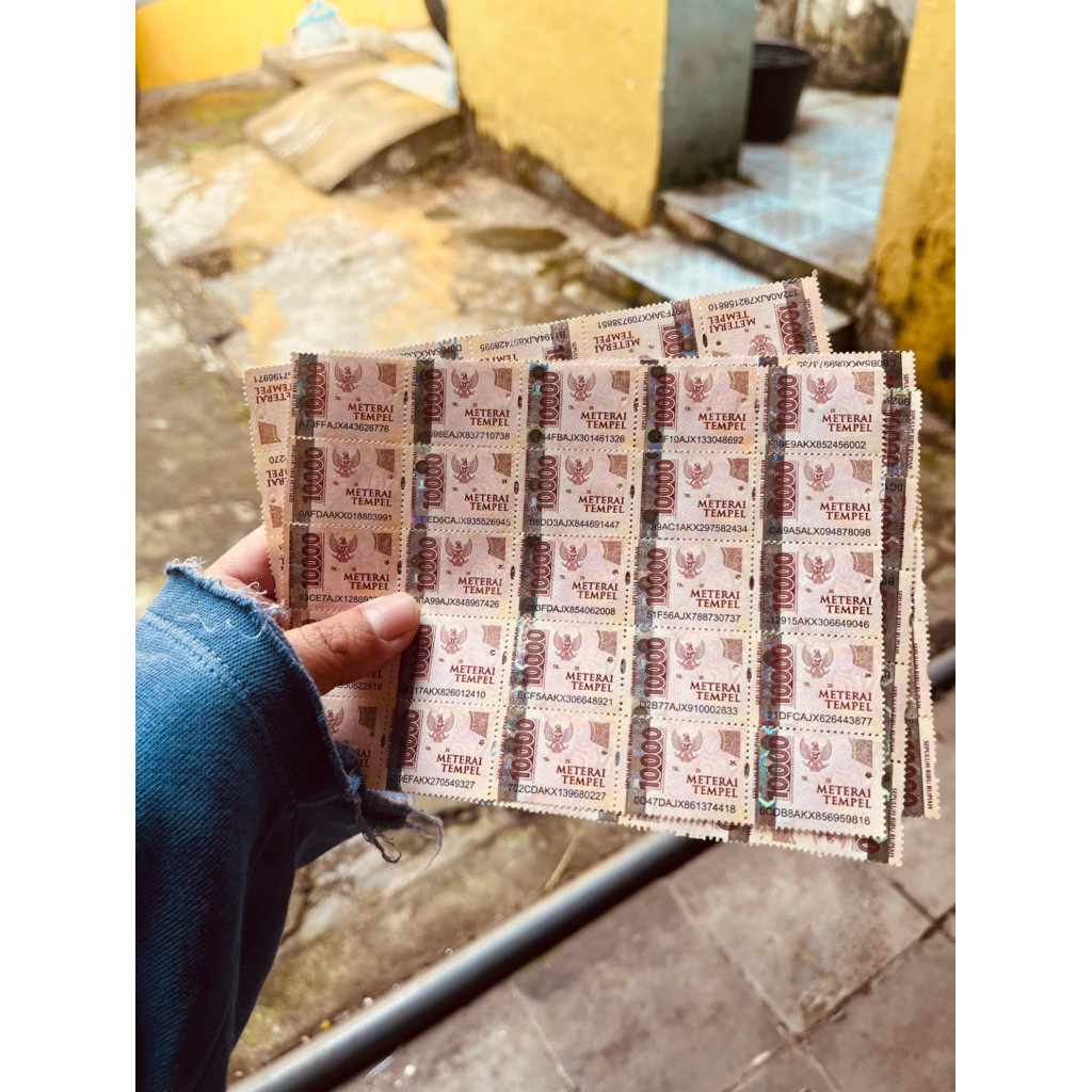 

Materai tempel10000 lembaran 25