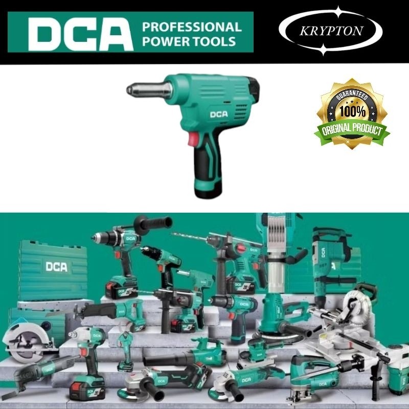 DCA Cordless blind riverter gun / cordless rivet 12V jaminan asli original