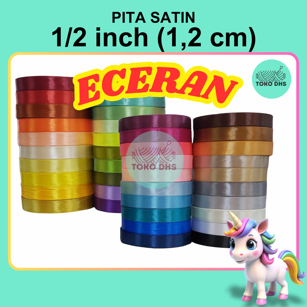 

(ECER) Pita Satin 1/2 inch (1,2 CM) / Pita Satin 1/2