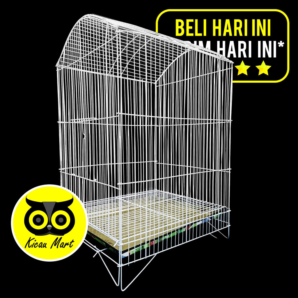 KICAU MART Kandang Perkutut Sangkar Kotak Besi Lipat 55 x 35 x 30 cm Burung Kenari Pleci Sogon Cible