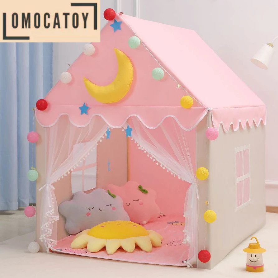 Tenda Anak Tenda Istana Princess Anak Bentuk Rumah Ukuran Jumbo Untuk 2-3 Anak