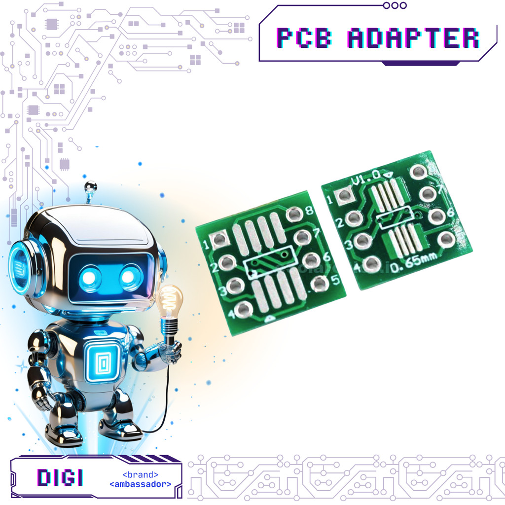 ‌PCB Adapter SOP8/SSOP8 to DIP8 - Digibot