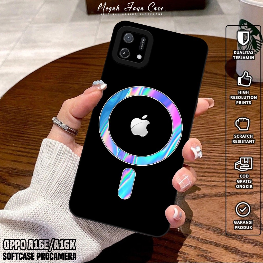 Softcase OPPO A16E / OPPO A16K - Case Hp OPPO A16E / OPPO A16K Motif Logo Magsafe - Silikon Hp OPPO 