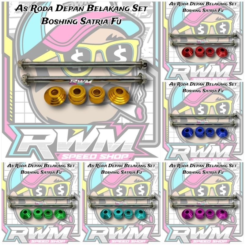 As Roda Depan Belakang Suzuki Satria Fu Motif Probolt Set Boshing Tromol Depan Belakang