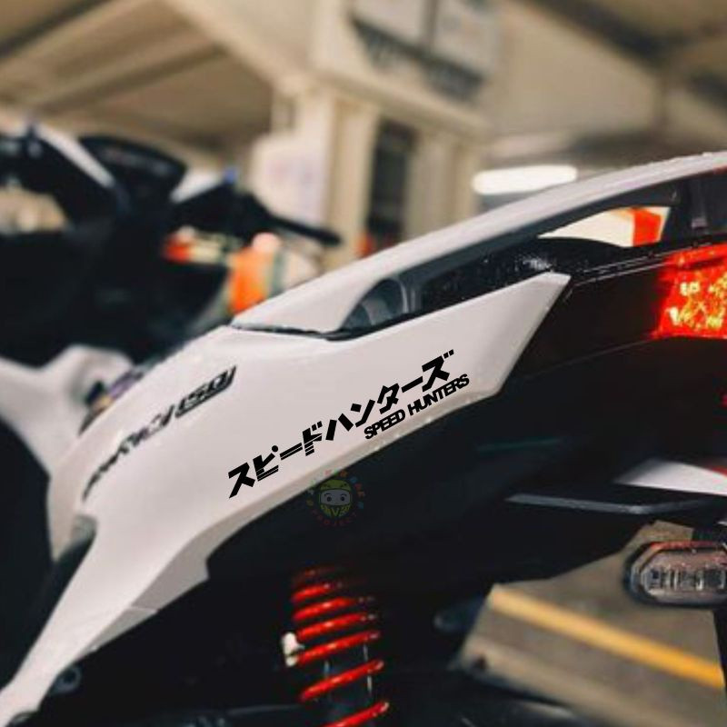 STIKER KANJI JEPANG AKSESORIS VARIASI MOTOR RACING VIRAL KEREN TULISAN KANJI JEPANG SPEEDHUNTERS