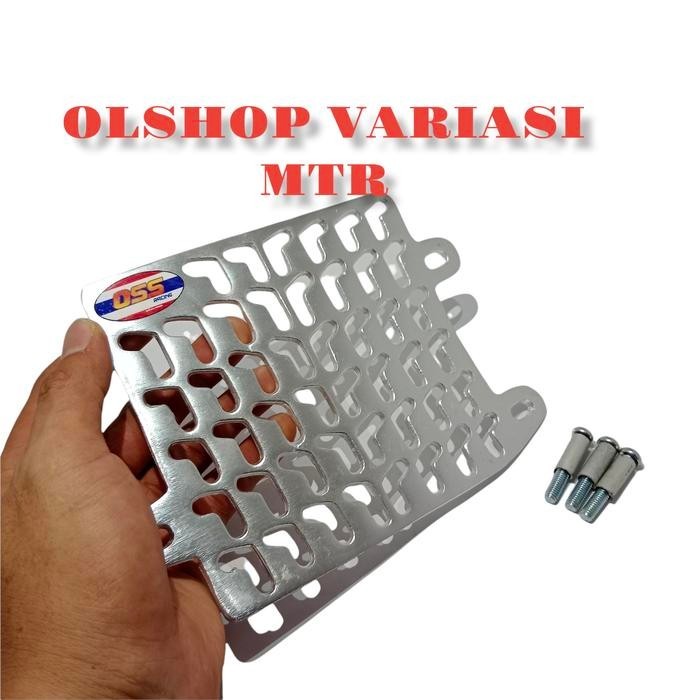 cover tutup radiator vario 125-150 full cnc bahan tebal OSS racing - new OSS silver