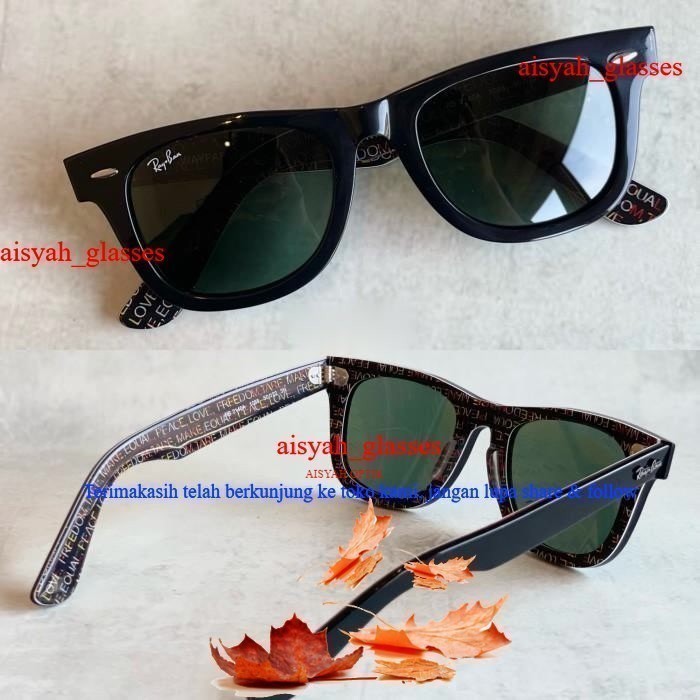 Kacamata Wayfarer Miring Size 50 Medium & Paket Lensa Minus Authentic Fullset Box Ori