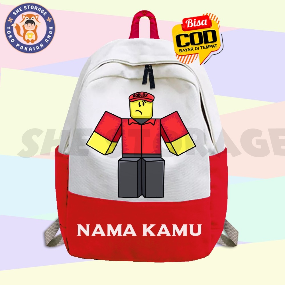 (FREE CETAK NAMA) TAS RANSEL ANAK TAS SEKOLAH ANAK ELLIOT FORSAKEN | ROBLOX | Forsaken Roblox