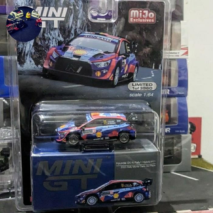 ME99 Diecast Mini GT Hyundai i20 Nrally1 Hybrid #11 2023 Rally Monte Carlo 3rd no 710 Blister