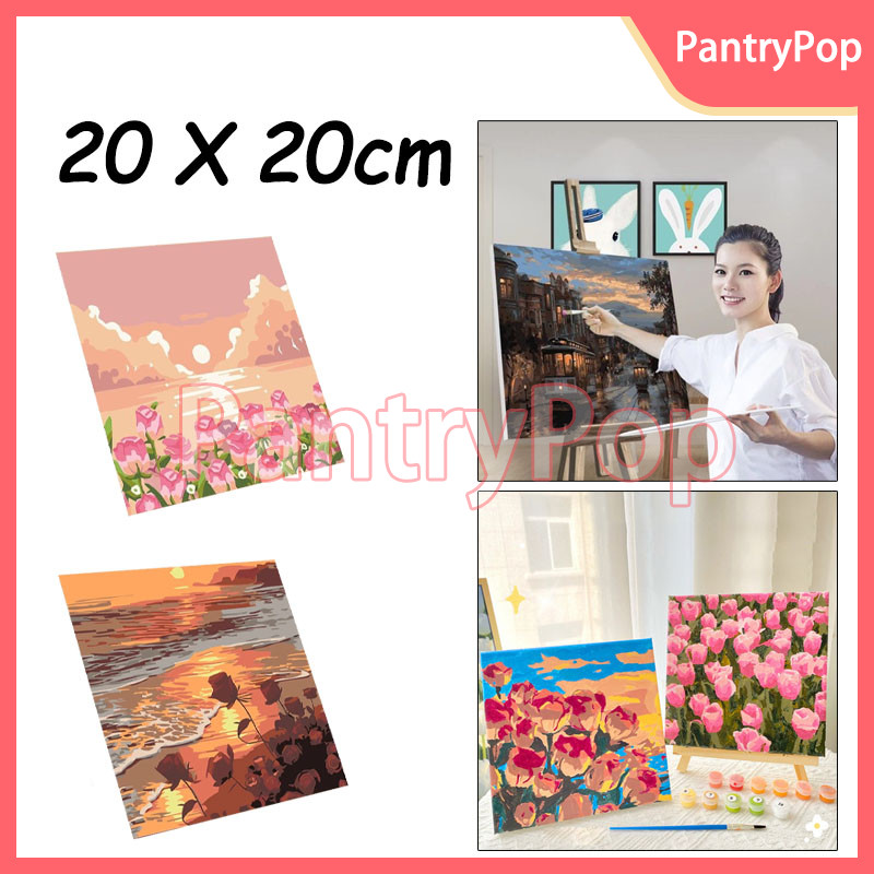 Painting Kit Canvas Paint Set Aesthetic Kanvas Lukis / Diy Digital Painting Kit Kanvas Painting / DI