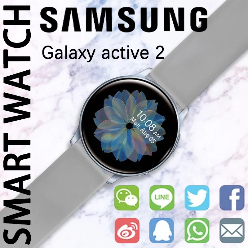 [COD 100%Ori] jam tangan Samsung Watch Samsung Galaxy Watch active 2 smart watch pria Bluetooth olah