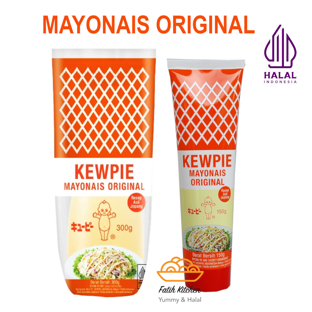 KEWPIE Mayonnaise Original Saus Mayo Creamy Gurih Serbaguna Sauce Mentai, Salad, Sushi, Cemilan