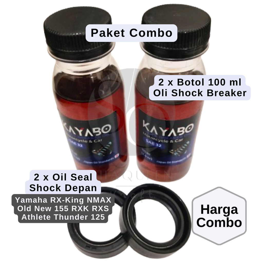 Paket Hemat Oil & Seal Shock Depan Yamaha Aerox RX-King NMAX Old New 155 RXK RXS Athlete Thunder 125