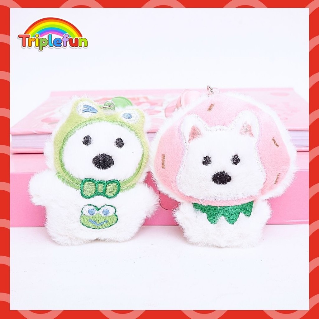 Gantungan Kunci Boneka Lonceng Bernard Bear GK-2008 Key Chain Bag Hiasan Tas HP Lucu Grosir Bisa COD