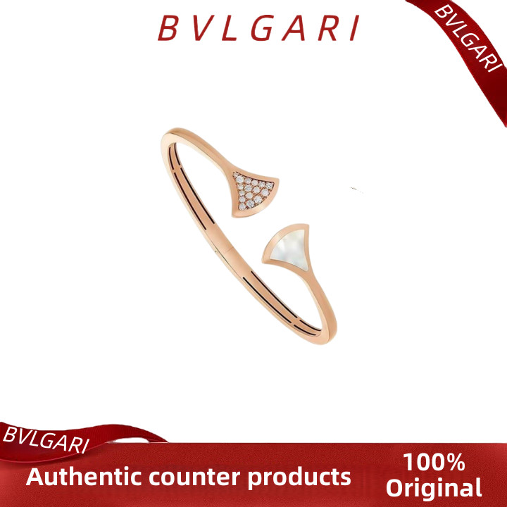 Genuine product BVLGARI iBangle DIVAS series dreamy double-leaf-shaped bracelet, new white Fertitta 