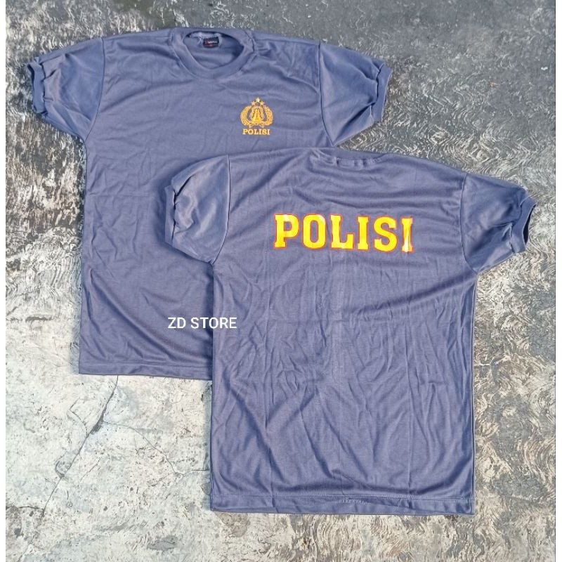 Kaos Polisi Coklat Super Tebel/Kaos Dalam Coklat Polisi Pendek